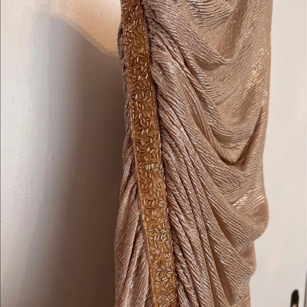 One shoulder gold formal size 10